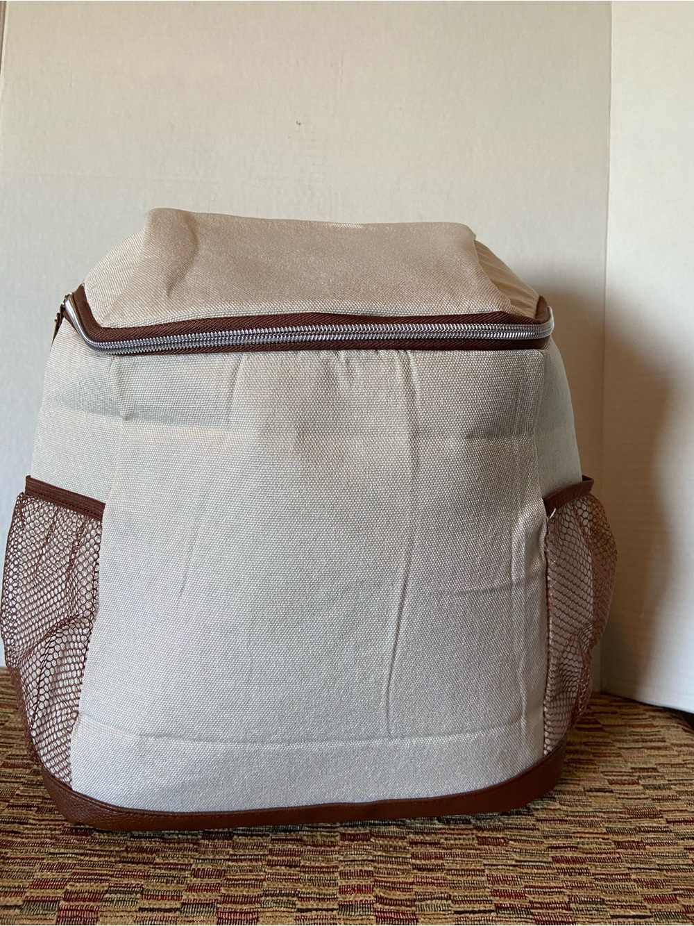 DSW Beige and Brown Travel insulated backpack